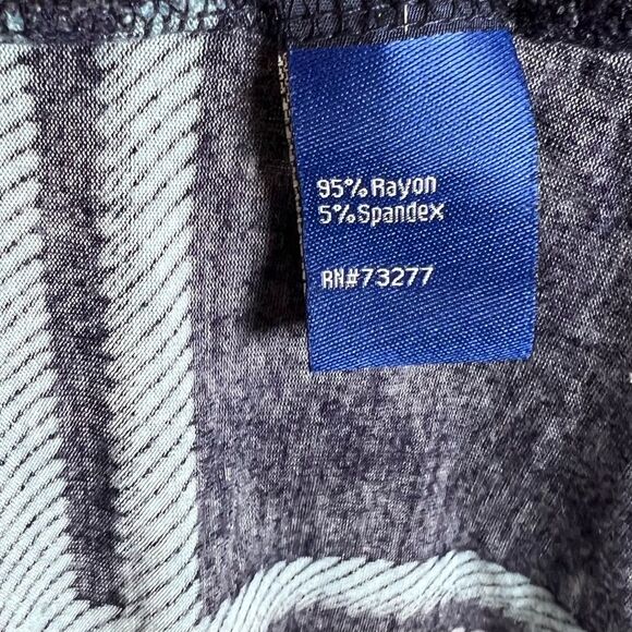 Apt 9 mock neck jersey plaid top size large - Picture 5 of 6